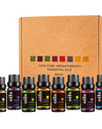 Pure Organic Essential Oils Kit - 8 Pack 10ML